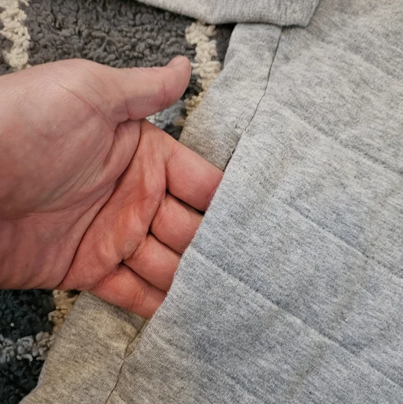 Zyia Active Combo Pocket Sweatshirt Grey Quilted Hooded Size XS - Picture 7 of 8